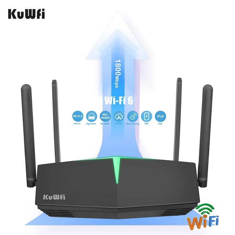KuWfi  ,  6, 2.4G  5.8G,  , 1800Mbps, 4 ׳,  ȣ WLAN VPN Ʈ,  128 